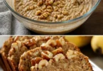 Gesundes Honig-Walnuss Bananenbrot auf einem Küchentisch serviert