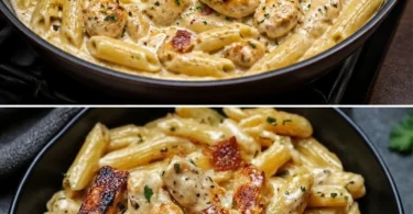 Hähnchen Pasta mit Parmesan - ein leckeres, einfaches Rezept
