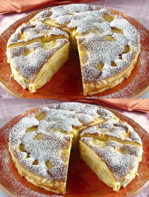 Italienischer Apfelkuchen mit 150 ml Schmand und 800g Apfel, schmilzt im Mund - Kochen Mit Uns