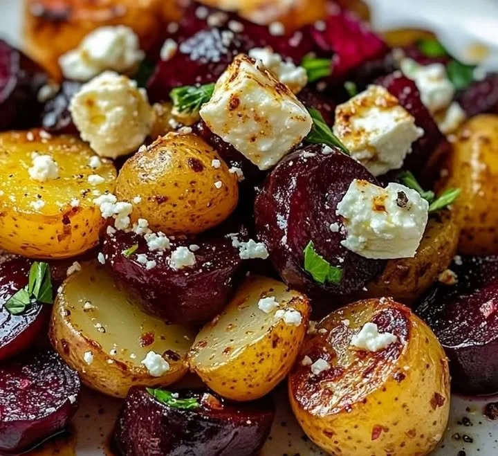 Kartoffeln mit Rote Bete und Feta