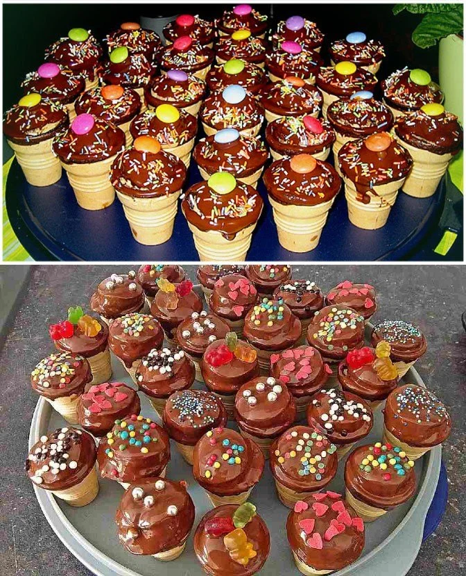 Kleine Kuchen im Waffelbecher – süße Versuchung für Naschkatzen