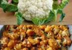 Knuspriger Blumenkohl aus dem Backofen auf einem Teller serviert