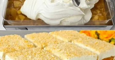 Leckere Puddingschnitten auf einem Teller serviert