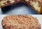 Quark Streuselkuchen mit Vanille Kirschfüllung - köstlicher Genuss
