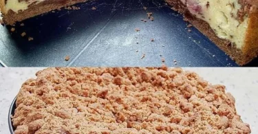 Quark Streuselkuchen mit Vanille Kirschfüllung - köstlicher Genuss