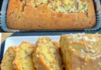 Saftiger Nusskuchen mit Nüssen und Toppings auf einem Tisch