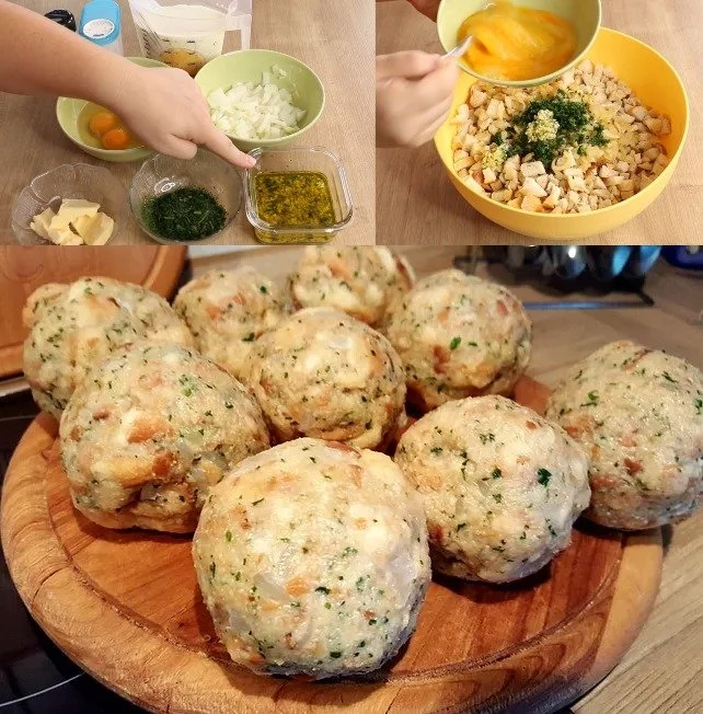 Sivi’s Semmelknödel serviert mit Soße auf einem Teller