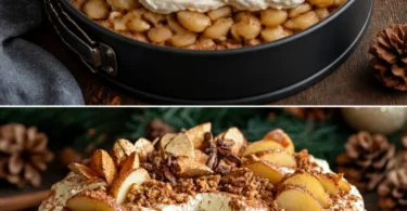 Spekulatius-Maulwurfkuchen mit Apfel, lecker und verführerisch, perfekt für die Winterzeit