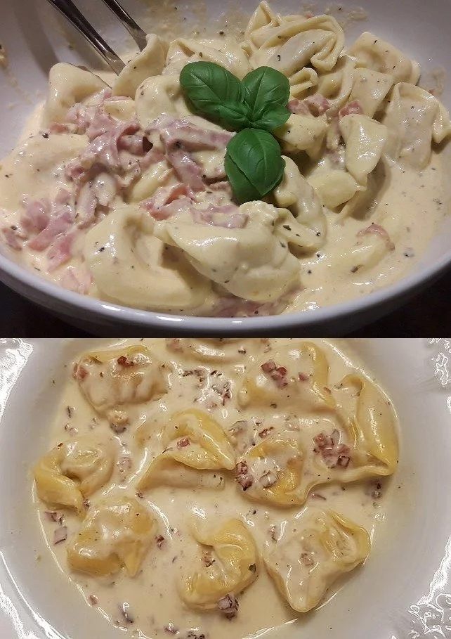 Tortellini mit Käse-Sahne-Sauce